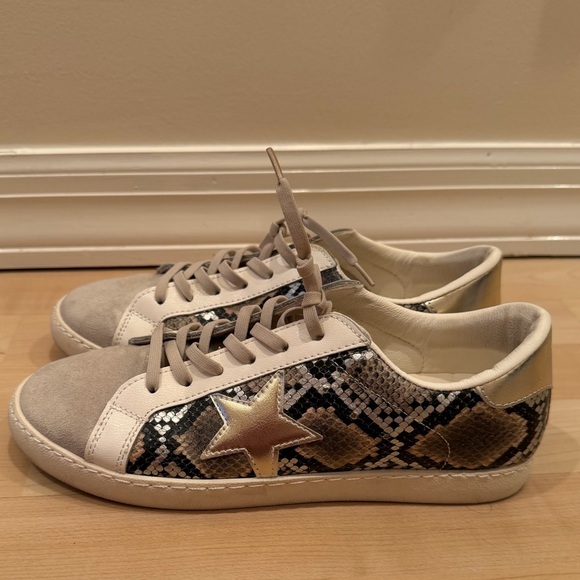 Vintage Havana Betsy Bronze Snake Print Sneakers with Gold Star Size 9.5 - Picture 3 of 6